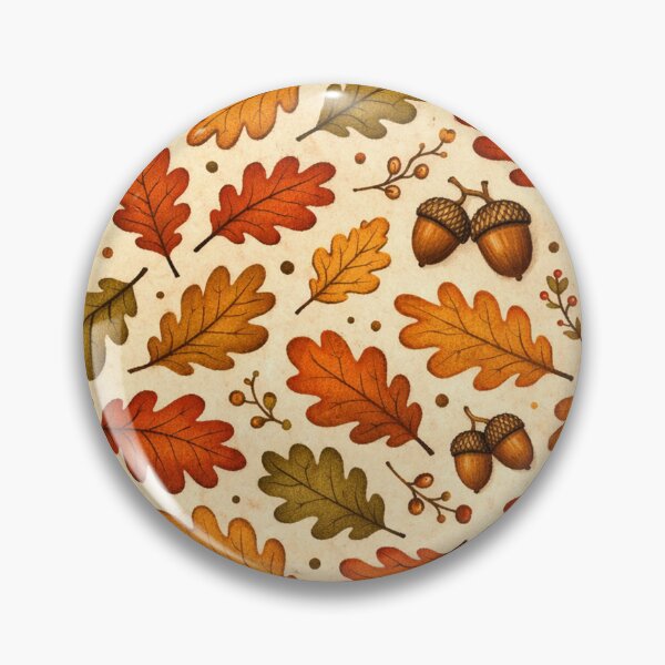 Item preview, Autumn Leaves and Acorns Pattern designed and sold by Owcomm.