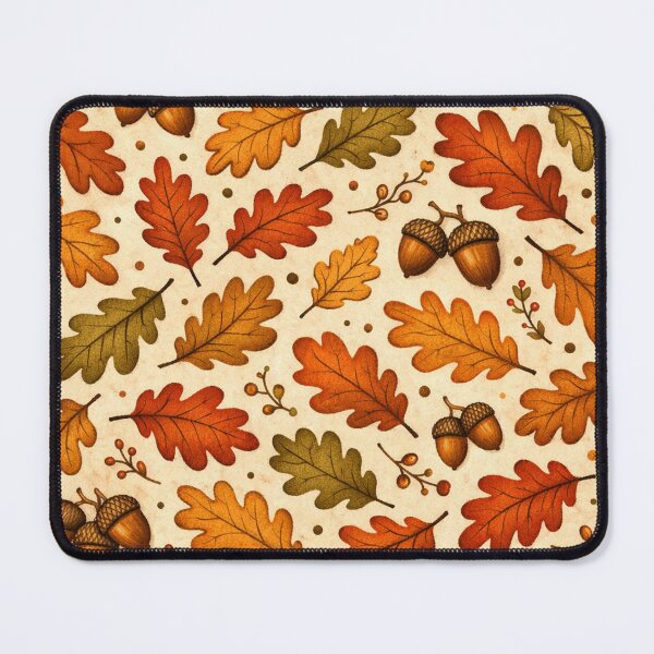 Item preview, Autumn Leaves and Acorns Pattern designed and sold by Owcomm.