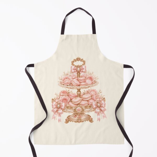 Item preview, Pink Macaron Dessert Stand | Coquette Tea Party Floral Illustration designed and sold by looplandger.