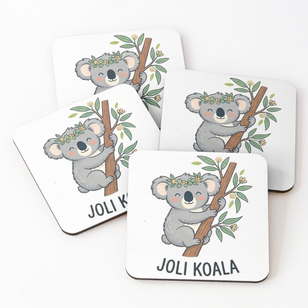 Item preview, Cute kawaii koala with eucalyptus flowers illustration designed and sold by gatrex.