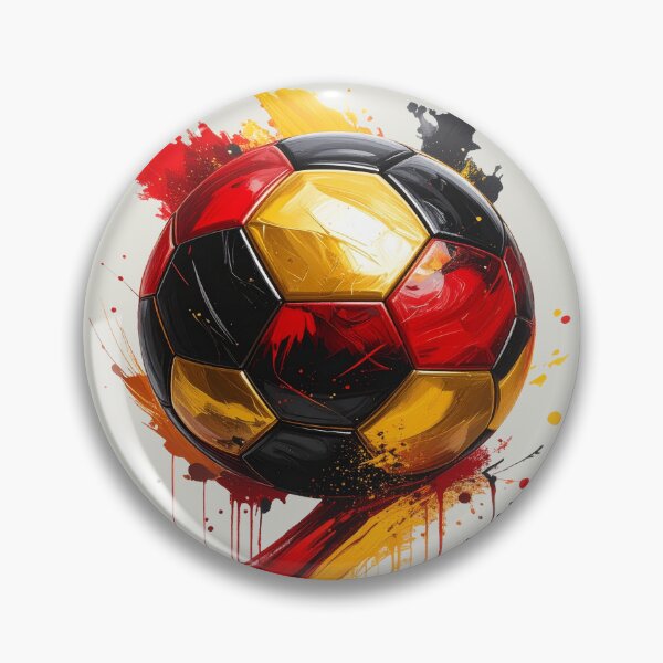 Item preview, Football in black, red, and gold paint splatters, Germany designed and sold by LiskoDesign.