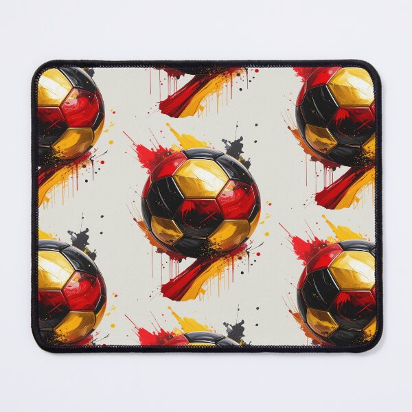 Item preview, Football in black, red, and gold paint splatters, Germany designed and sold by LiskoDesign.