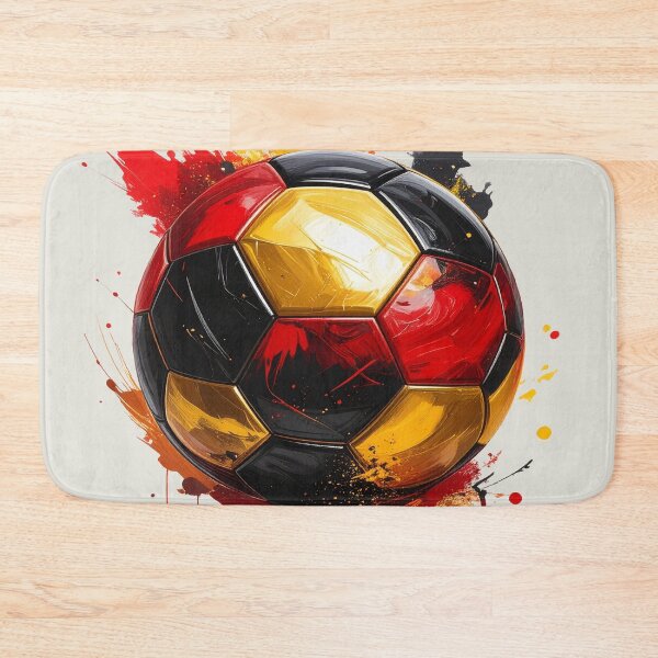 Item preview, Football in black, red, and gold paint splatters, Germany designed and sold by LiskoDesign.