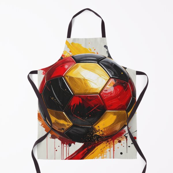 Item preview, Football in black, red, and gold paint splatters, Germany designed and sold by LiskoDesign.
