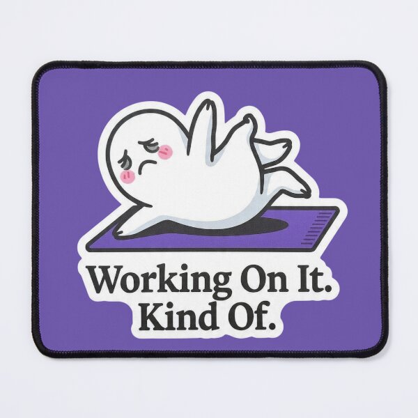 Item preview, Working On It Kind Of Ghost Yoga Fail Funny Design designed and sold by BooDesignStudio.