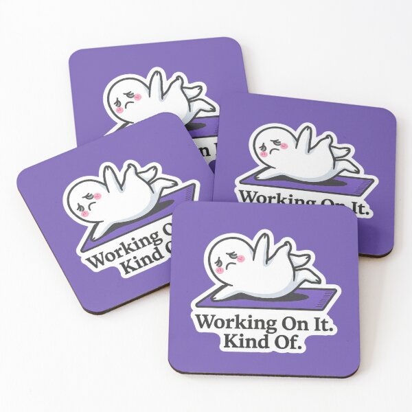 Item preview, Working On It Kind Of Ghost Yoga Fail Funny Design designed and sold by BooDesignStudio.