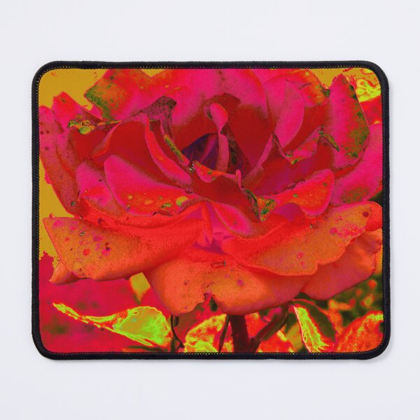 Item preview, Abstract Red Rose Graphic Art - Vibrant Yellow Floral Poster designed and sold by lyartgallery.