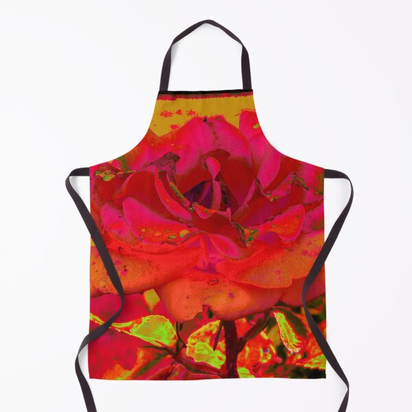 Item preview, Abstract Red Rose Graphic Art - Vibrant Yellow Floral Poster designed and sold by lyartgallery.