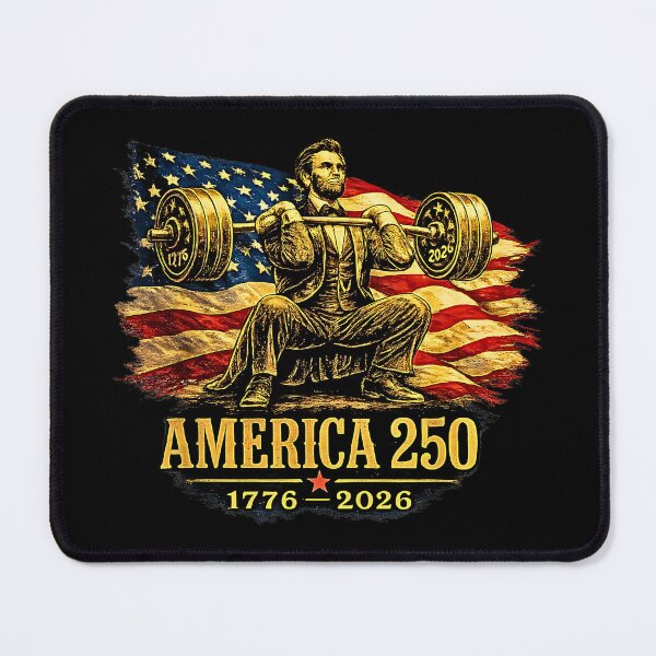 Item preview, Abraham Lincoln Weightlifting America 250th Anniversary Patriotic Gym designed and sold by Methahshop.