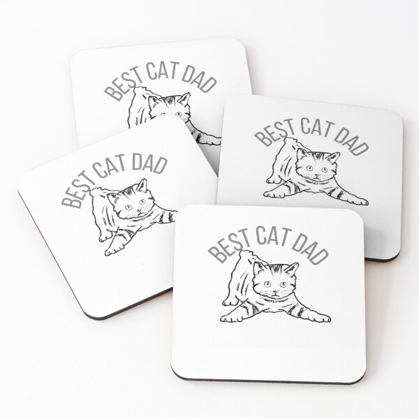 Item preview, Best Cat Dad Stretching Tabby Sketch. designed and sold by printeGear.