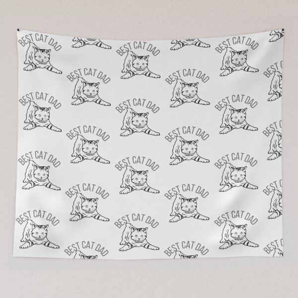 Item preview, Best Cat Dad Stretching Tabby Sketch. designed and sold by printeGear.