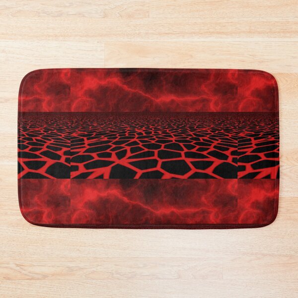 Item preview, Crimson Lava Field Geometric Fractal Landscape designed and sold by pinkal.