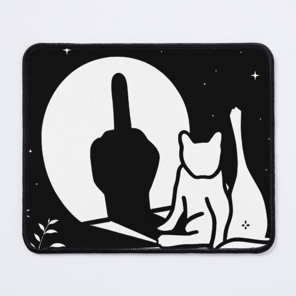 Item preview, Moonlit Cat Attitude – Funny Black Cat Silhouette Design | Dark Humour Graphic designed and sold by GarnerSupplyCo.