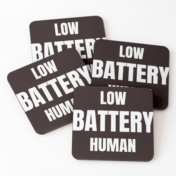 Item preview, Low Battery Human – Funny Exhausted Introvert Quote designed and sold by ArtPer-design.