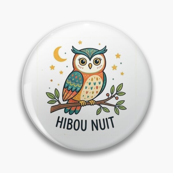 Item preview, Colorful illustration of a cute owl at night, with a kawaii moon and stars designed and sold by gatrex.