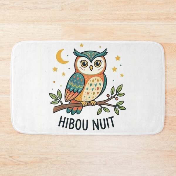 Item preview, Colorful illustration of a cute owl at night, with a kawaii moon and stars designed and sold by gatrex.