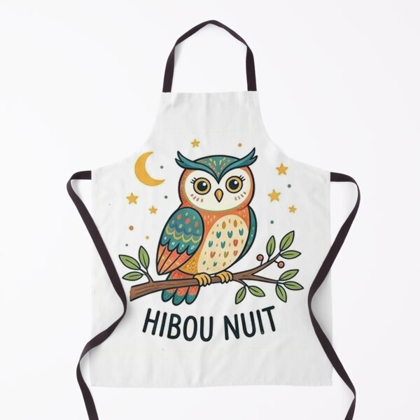 Item preview, Colorful illustration of a cute owl at night, with a kawaii moon and stars designed and sold by gatrex.