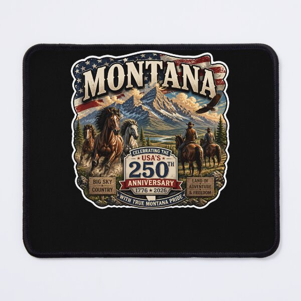 Item preview, Montana 250th Anniversary USA Patriotic Western designed and sold by No Limits T-Shirts.