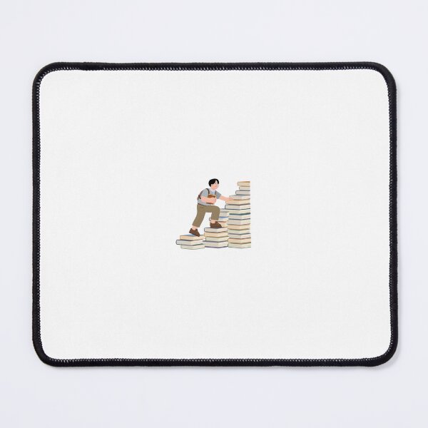 Item preview, Studious Character Climbing Stack of Books Illustration designed and sold by DailyDoodlesBySumbul.