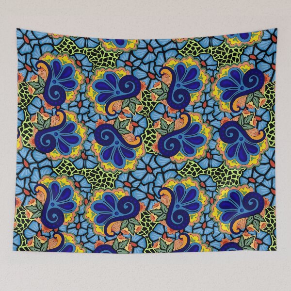 Item preview, Neon Talavera: Modern Folk Bloom designed and sold by ladyMorris.