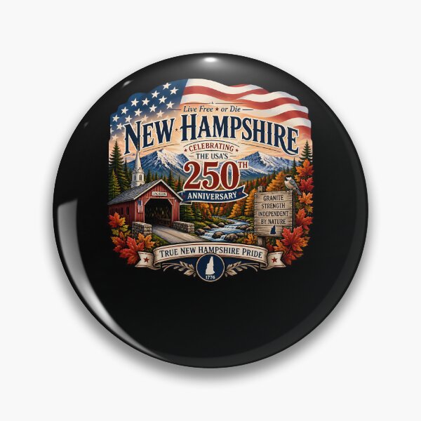 Item preview, New Hampshire 250th Anniversary USA Pride designed and sold by No Limits T-Shirts.