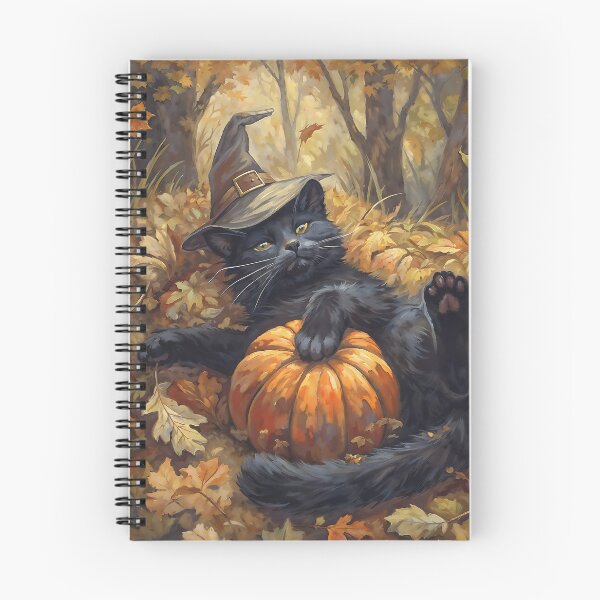 Item preview, Black Cat Witch Hat Halloween Pumpkin Autumn Art designed and sold by DarkHolyQueen.