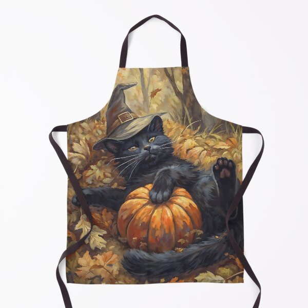 Item preview, Black Cat Witch Hat Halloween Pumpkin Autumn Art designed and sold by DarkHolyQueen.