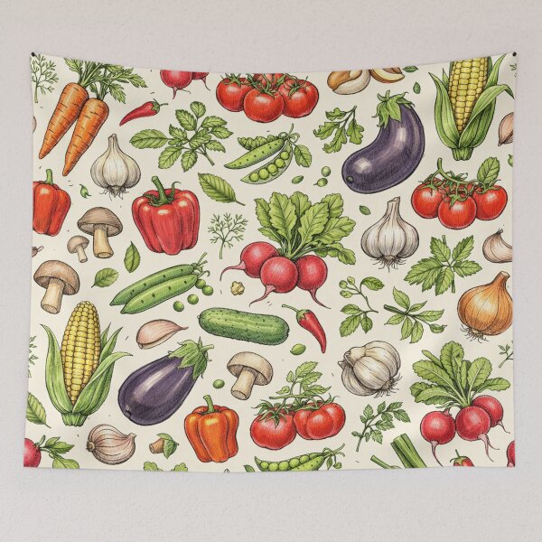 Item preview, Garden Harvest Vegetables Pattern designed and sold by Owcomm.