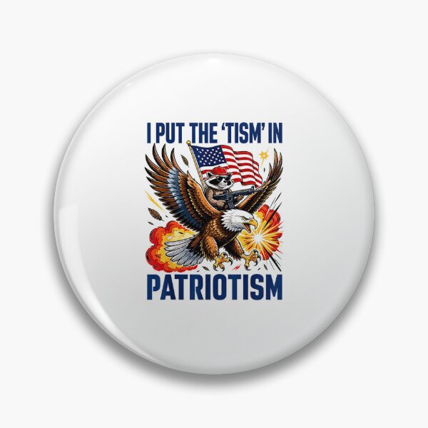 Item preview, I Put the Tism in Patriotism Funny Autism American Eagle USA Flag designed and sold by Methahshop.