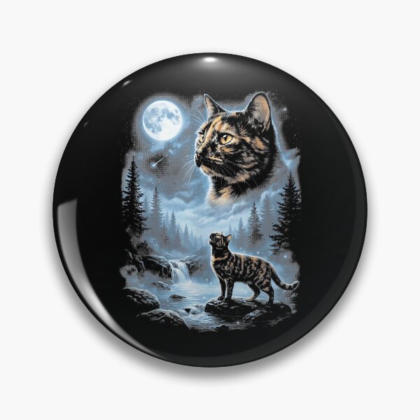 Item preview, Tortoiseshell Cat Howling At The Moon 90S Retro Vintage  designed and sold by Arens ★★★★★.