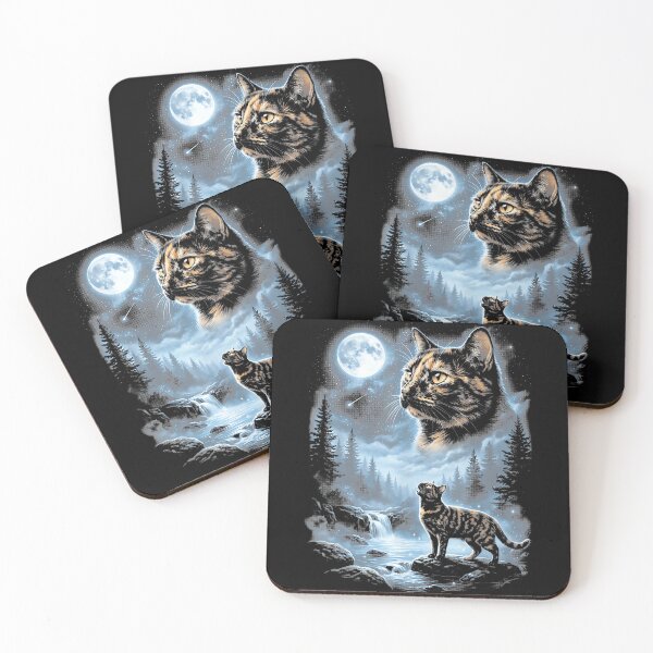 Item preview, Tortoiseshell Cat Howling At The Moon 90S Retro Vintage  designed and sold by Arens ★★★★★.