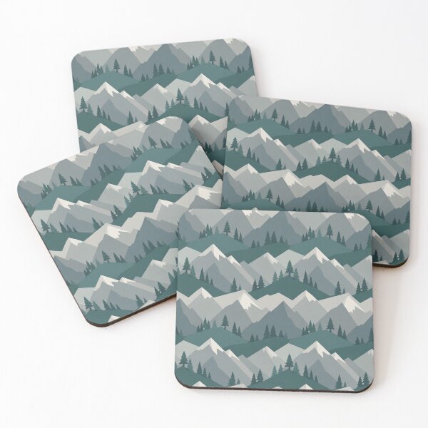 Item preview, Geometric Mountain Forest Pattern designed and sold by Owcomm.