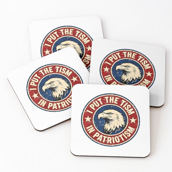 Item preview, I Put the Tism in Patriotism Funny Autism American Eagle USA Flag designed and sold by Methahshop.