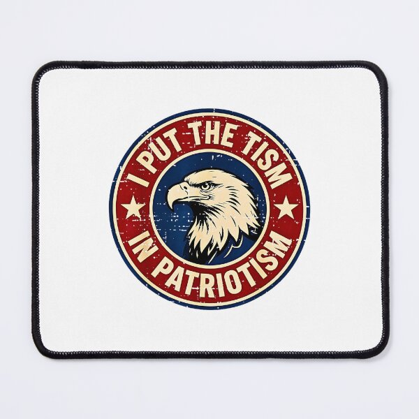 Item preview, I Put the Tism in Patriotism Funny Autism American Eagle USA Flag designed and sold by Methahshop.