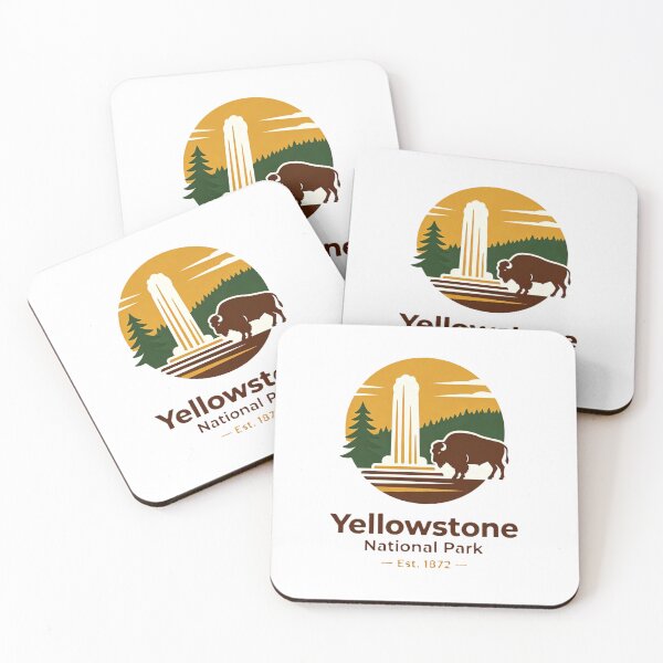 Item preview, Yellowstone National Park – Geyser & Bison Emblem designed and sold by VladisWorld.