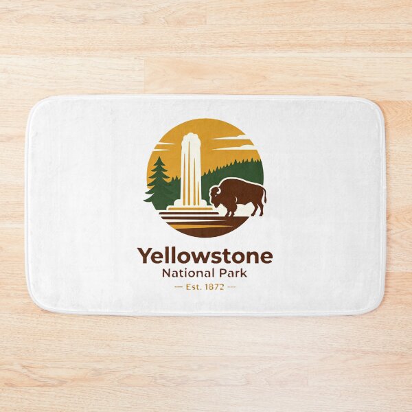 Item preview, Yellowstone National Park – Geyser & Bison Emblem designed and sold by VladisWorld.