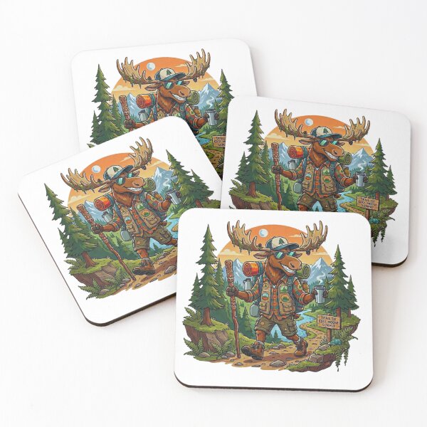Item preview, Cool Moose Hiker Adventure Illustration designed and sold by Gabe1983.
