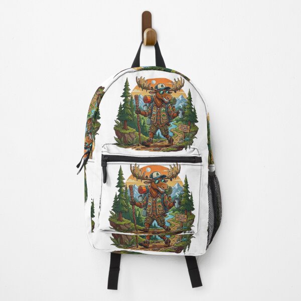 Item preview, Cool Moose Hiker Adventure Illustration designed and sold by Gabe1983.