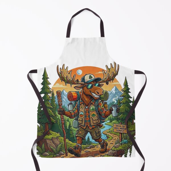 Item preview, Cool Moose Hiker Adventure Illustration designed and sold by Gabe1983.