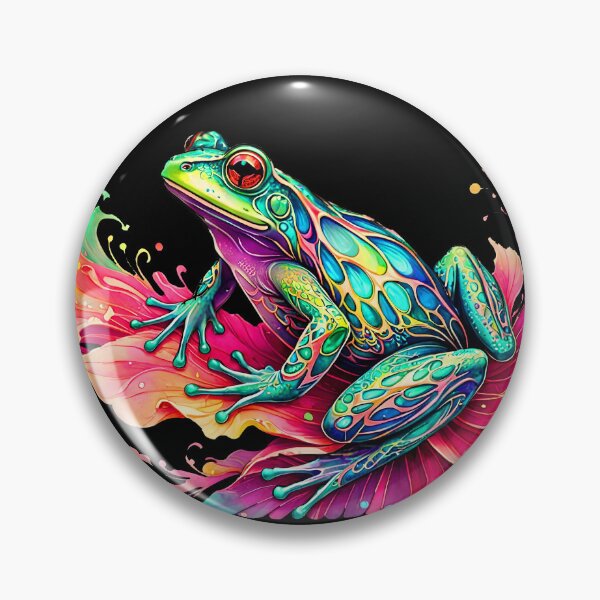 Item preview, Colorful Pretty Splashy Frog designed and sold by LaRoach Digital Arts.