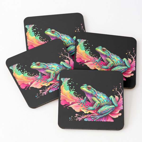 Item preview, Colorful Pretty Splashy Frog designed and sold by LaRoach Digital Arts.
