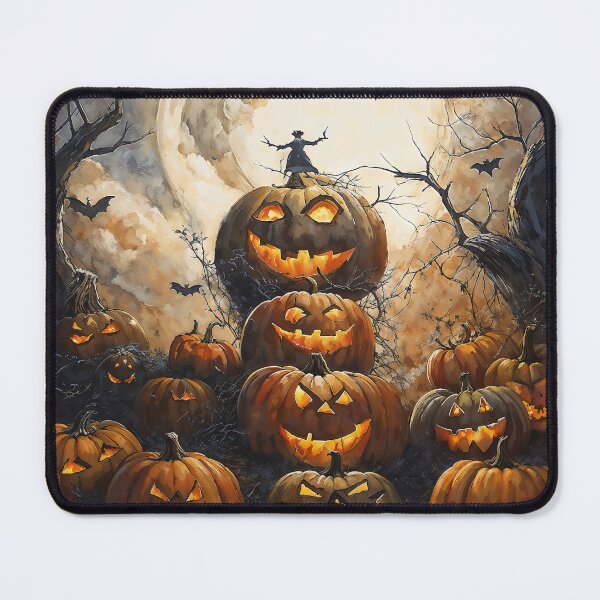 Item preview, Halloween At Night Jack O Lantern Full Moon Art designed and sold by DarkHolyQueen.