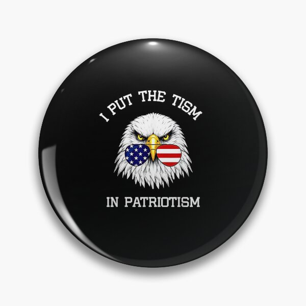 Item preview, I Put the Tism in Patriotism Funny Autism American Eagle USA Flag designed and sold by Methahshop.