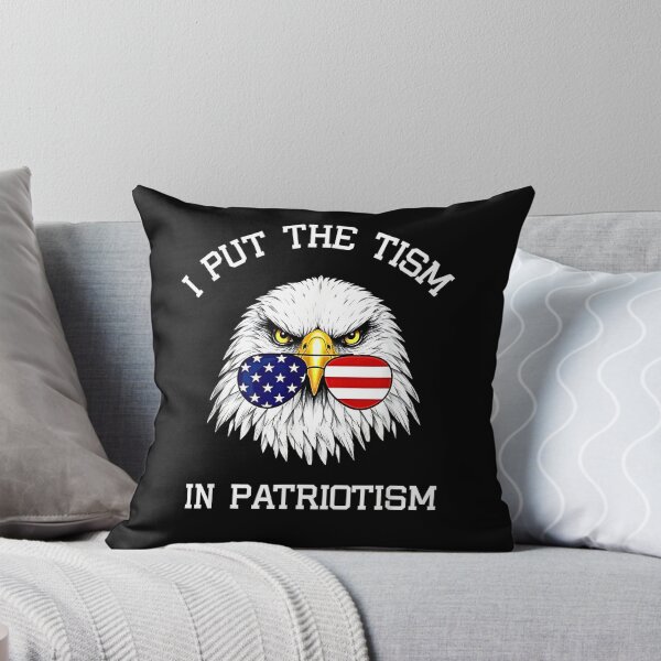 Item preview, I Put the Tism in Patriotism Funny Autism American Eagle USA Flag designed and sold by Methahshop.