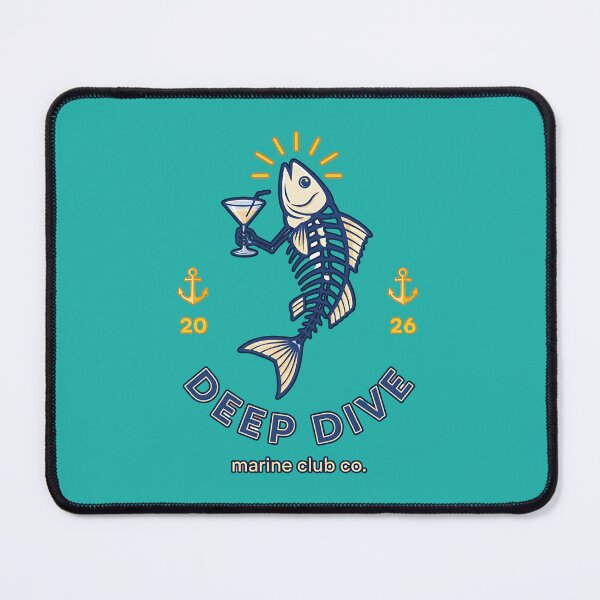 Item preview, Funny Fish Skeleton Drinking Martini Cocktail Vintage Nautical Humor Marine Life Graphic Design For Ocean Lovers designed and sold by TatyanaArt.