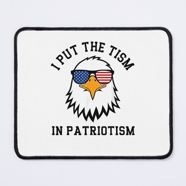 Item preview, I Put the Tism in Patriotism Funny Autism American Eagle USA Flag designed and sold by Methahshop.