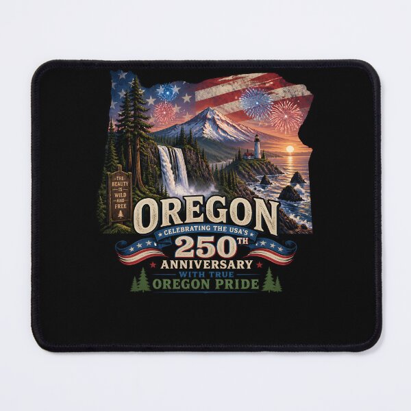 Item preview, Oregon 250th Anniversary USA Patriotic Landscape designed and sold by No Limits T-Shirts.