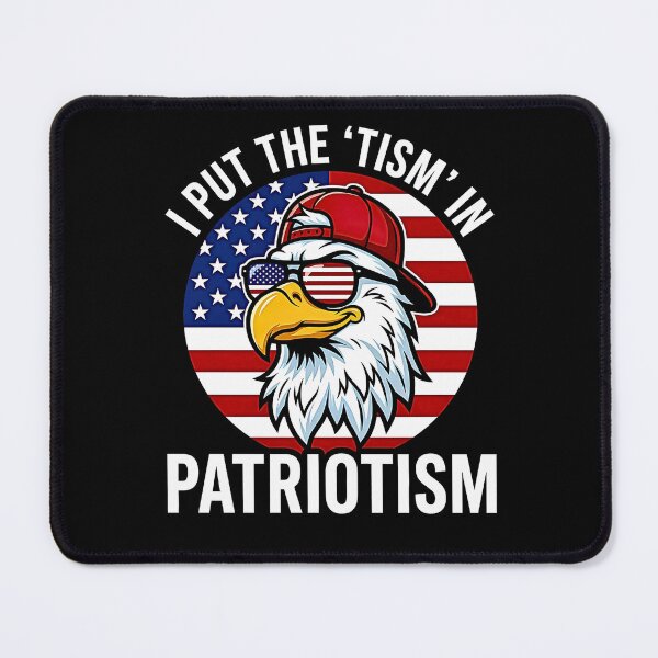 Item preview, I Put the Tism in Patriotism Funny Autism American Eagle USA Flag designed and sold by Methahshop.