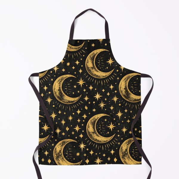 Item preview, Golden Celestial Moon and Stars Pattern designed and sold by Owcomm.