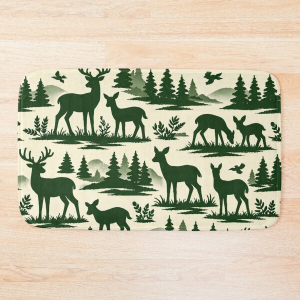 Item preview, Forest Deer Wilderness Pattern designed and sold by Owcomm.